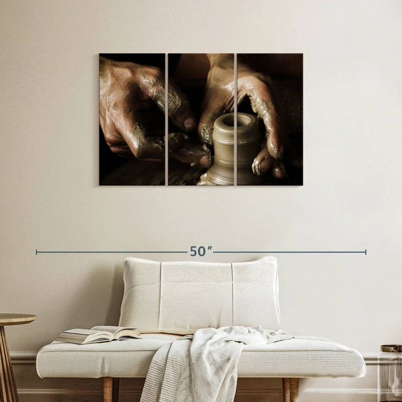 Senne Skillful Potter Hands, 24" H x 45" W