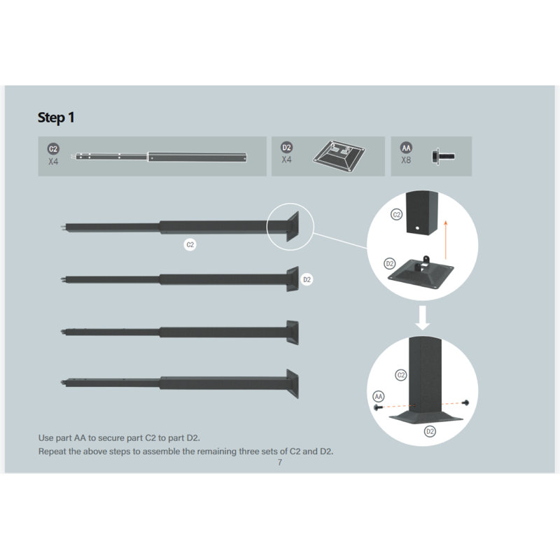 Pavillon de jardin en acier au toit souple, H 110 po x l 108 po x P 108 po, Gris