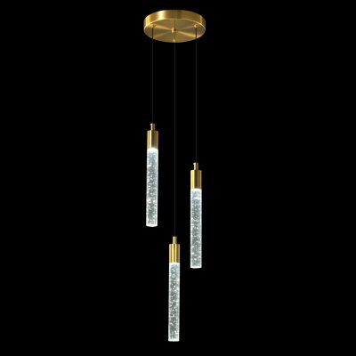 Hamrnand - Light Modern Kitchen Island Pendant Light Dimmable LED Mini Crystal Pendant Lighting