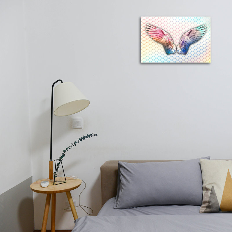 Décoration murale ailes d'ange, H 8 po x l 8 po x P 0,2 po