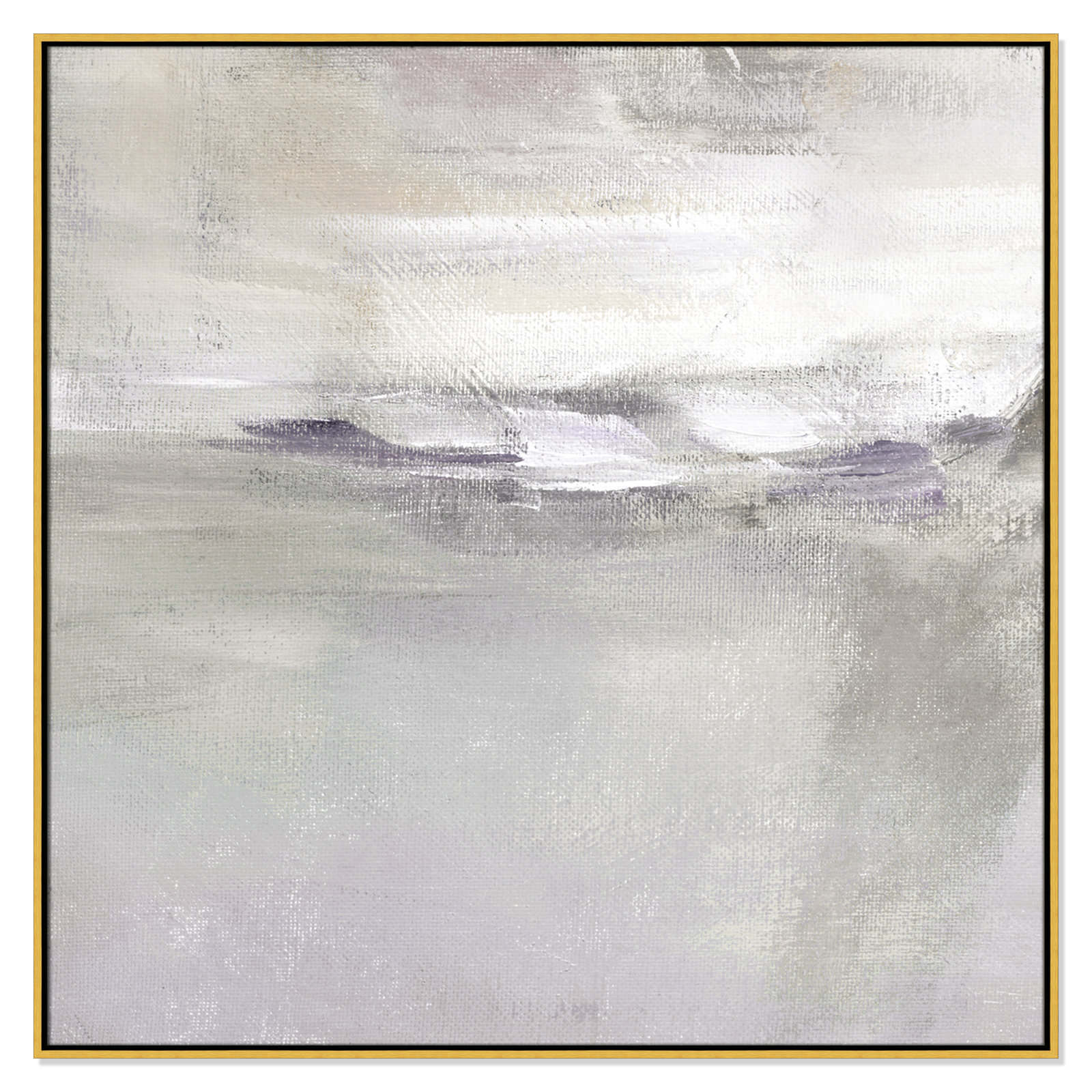 Abbott "Lilac Horizon" Print by Nan, 46.5" H x 46.5" W, Gold Framed