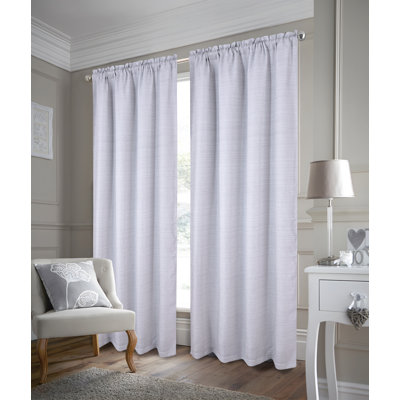 Marion Woven Stripe Texture Thermal Window Curtain