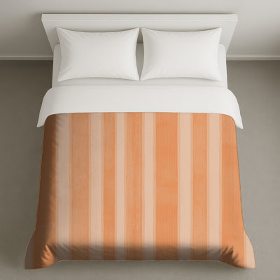 Orange Vertical Stripes Duvet Covers