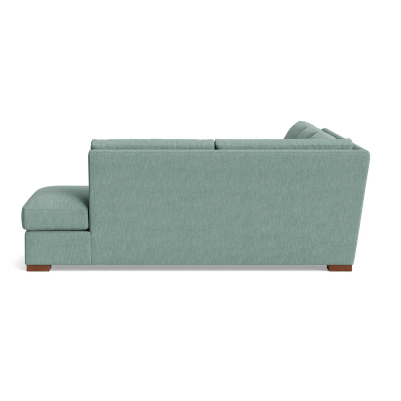 Couch Potato Sectional, Performance Weave - Spa, Right Hand Facing