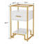 Glass Top Trestle End Table