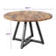  Round Dining Table: Pedestal Metal Frame, Space-Saving Industrial Style-1256635882-1252351163