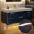 Solid wood 48'' Modern Wall Mounted Single Bathroom Vanity with Engineered Stone Top and Light-1830841676