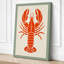 Scarlet Lobster Graphic - Wrapped Canvas-1590963814-1590963809