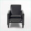 Fauteuil inclinable à pousser | Conception ergonomique élégante | Noir | Cuir PU