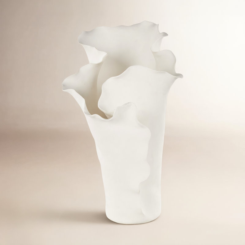 Bia Ceramic / Porcelain Table Vase, Cream