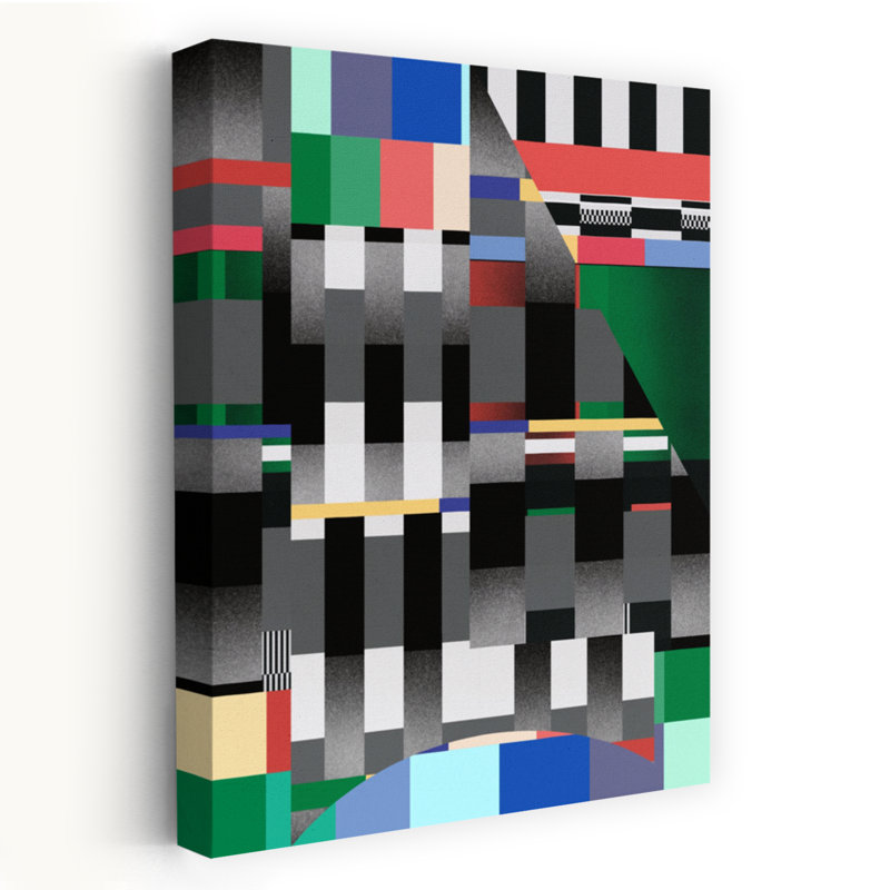 Art contemporain abstrait coloré, H 48 po x l 32 po