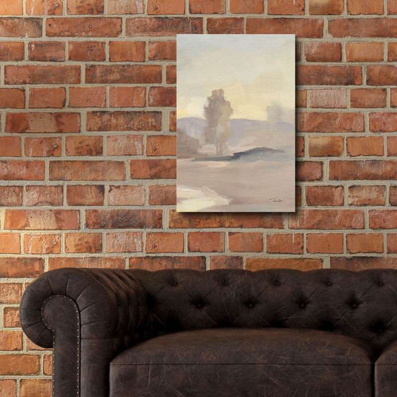  «Monochromatique Farm View 4» par Silvia Vassileva, art mural en verre acrylique, 16 po x 24 po