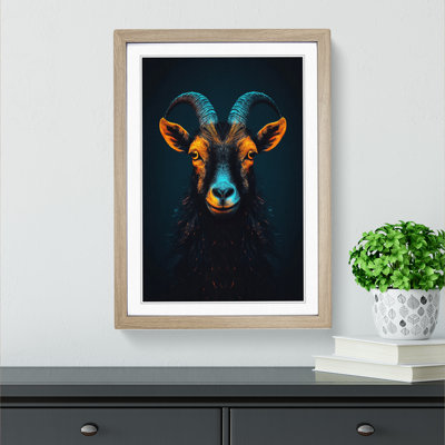 Goat Minimalism - Framed Print