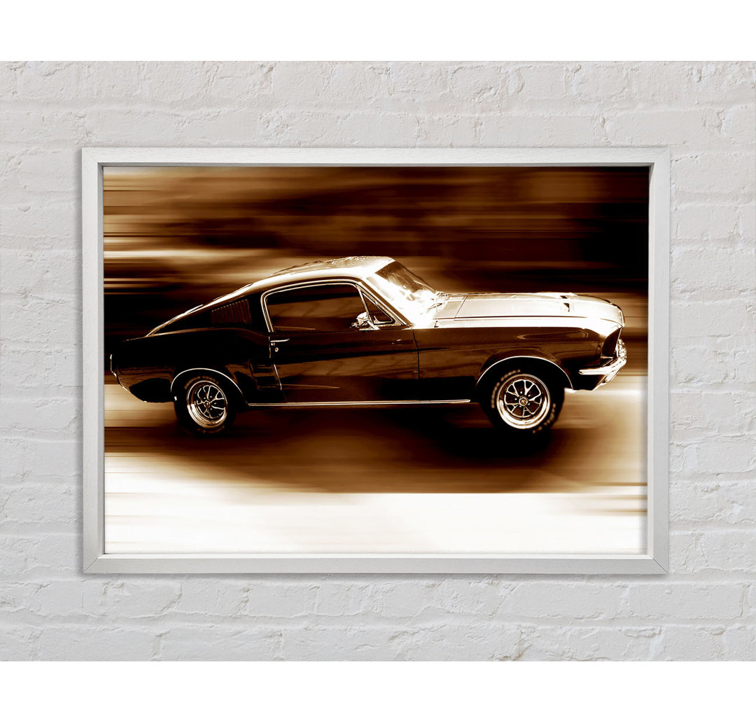 Mustang On The Move - Einzelner Bilderrahmen Kunstdrucke auf Leinwand