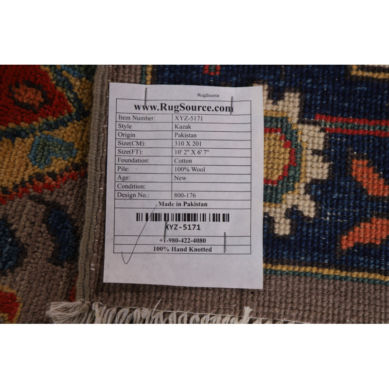 One-of-a-Kind 6'7" X 10'2" New Age Wool Area Rug in