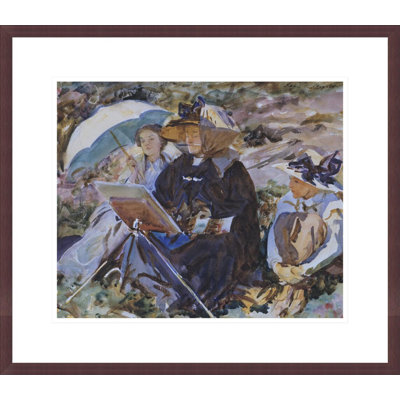 «Simplon Pass: The Lesson» par John Singer Sargent, impression giclée sur cadre