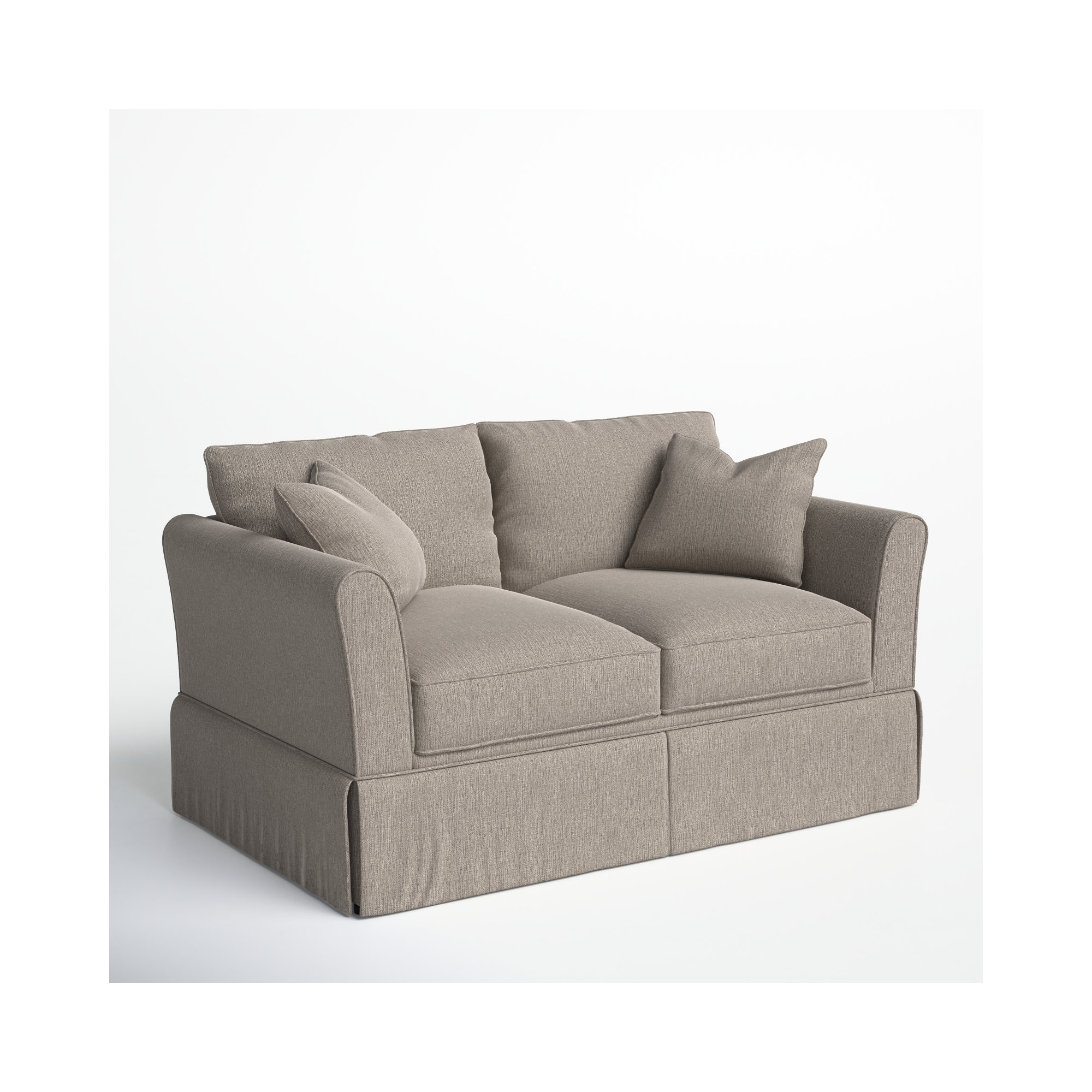 Shelby 60'' Upholstered Loveseat, Drusky Linen Sustain® Basketweave