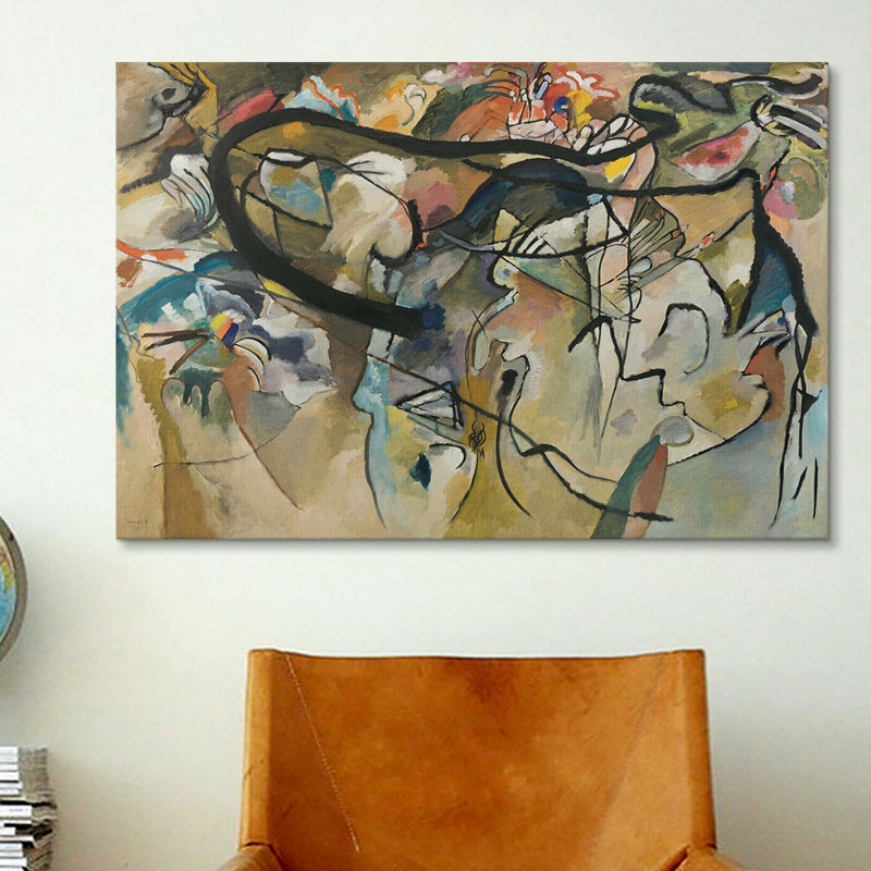 " Composition V " by Wassily Kandinsky, 26" H x 40" W x 1.5" D