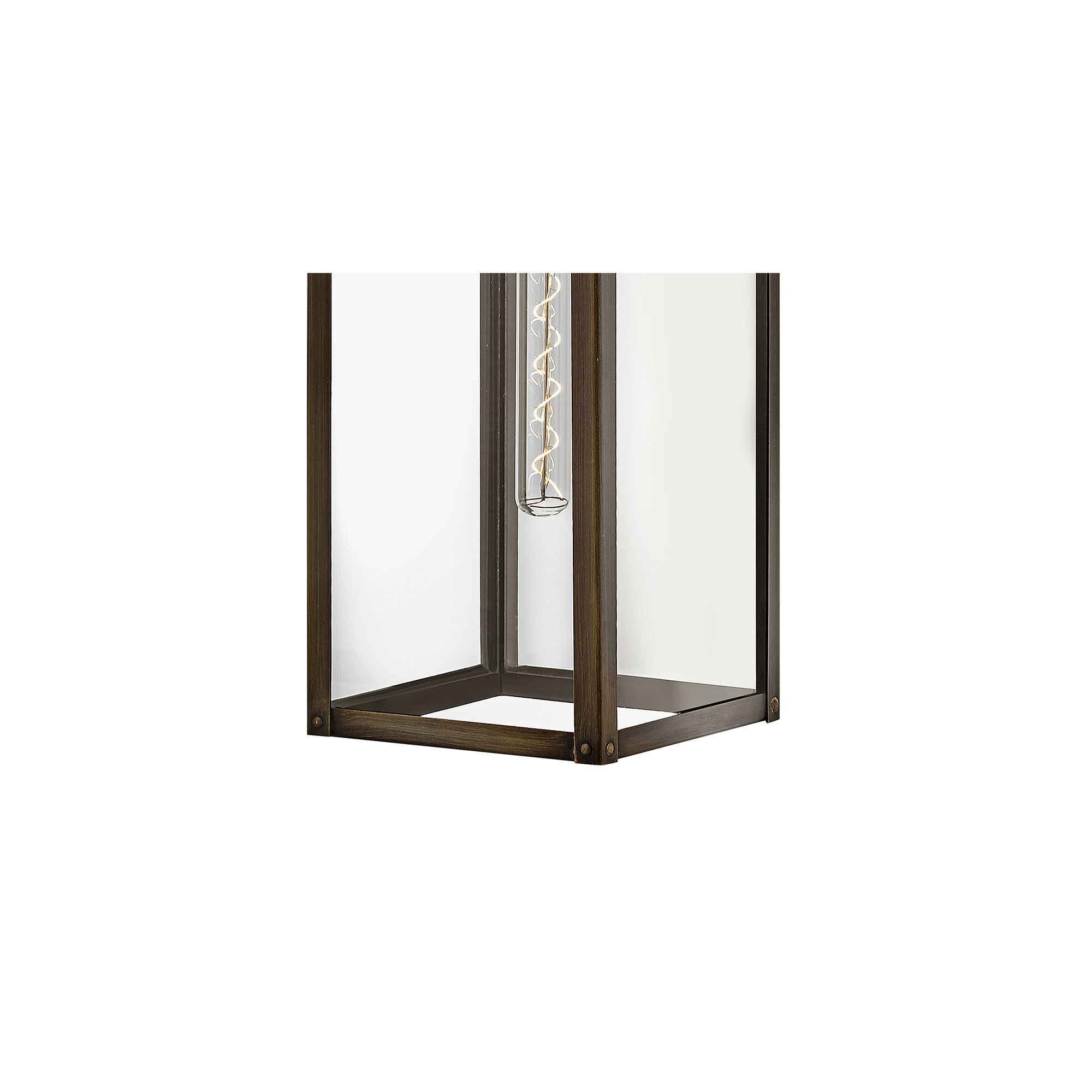 Caliana Single Light Outdoor Aluminum Wall Light, Burnished Bronze, 25" H x 7" W x 10.5" D