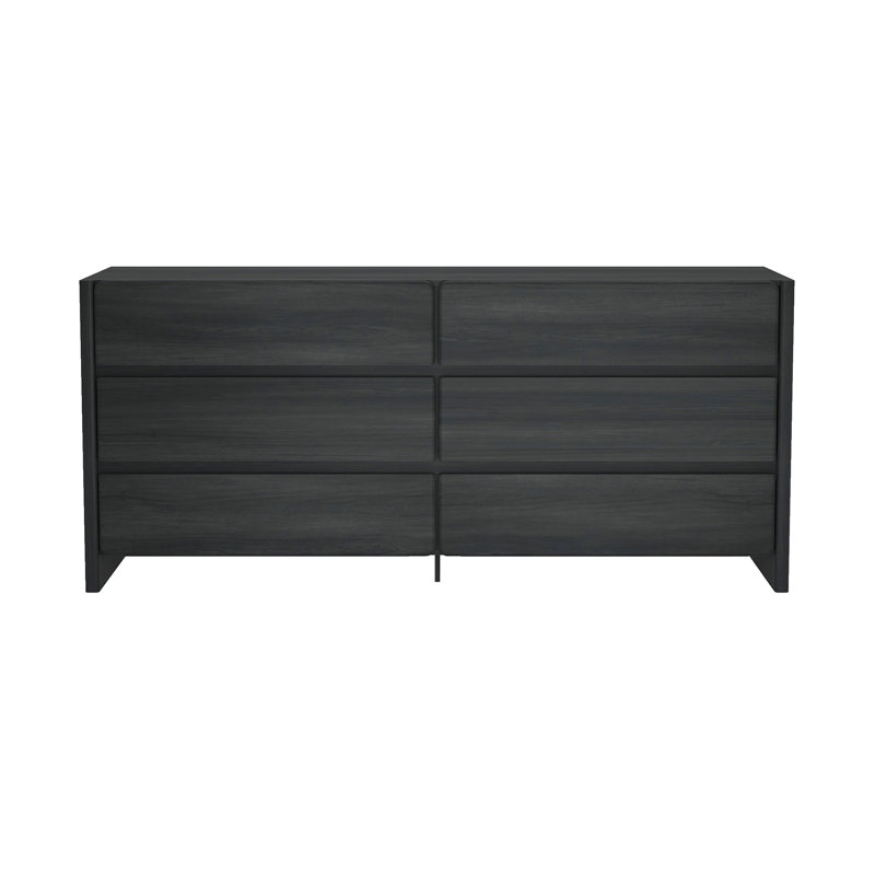 Commode 72 "en gris anthracite Linda (6 tiroirs), Gris anthracite