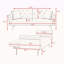 Un canapé-lit de 69,7 pouces de long recouvert de tissu de velours, avec une garniture cloutée et un coussin décoratif assorti-350236132
