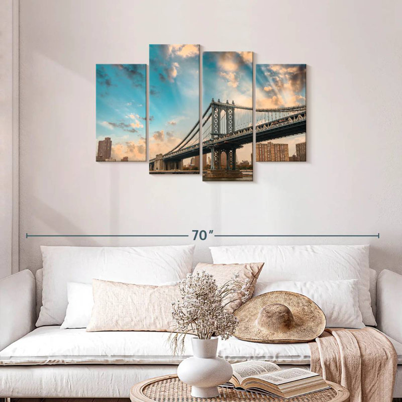 Vanna Dramatic Manhattan Bridge, 27" H x 43" W