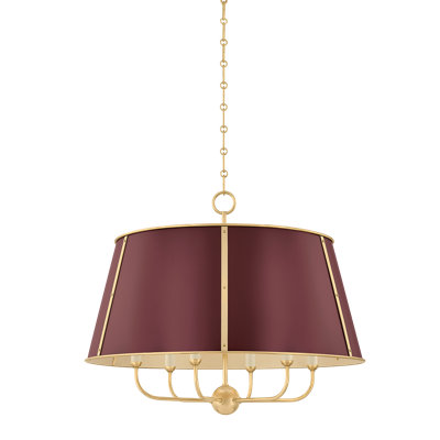 Cambridge Chandelier Soft Crimson by Mark D. Sikes