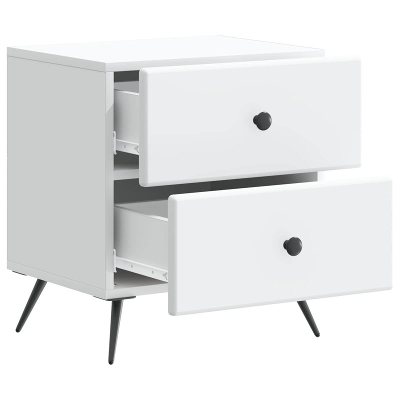 43cm W Engineered Wood Bedside Table