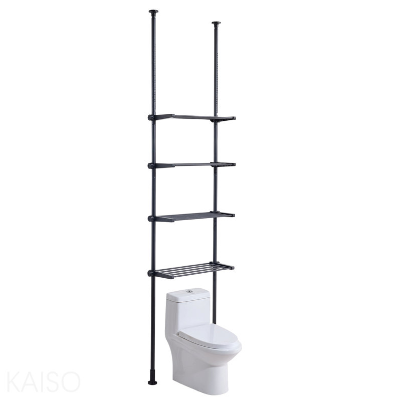 Étagère de salle de bain à 4 niveaux au-dessus de la toilette