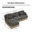 Deep Seat Modular Sofas Chenille Leopard Modern Home Living Room