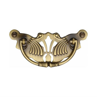 Heritage Brass Heritage Cabinet Pull Ornate Plate Design