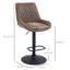 Barasinga Swivel Upholstered Adjustable Height Counter Stool-1319615665