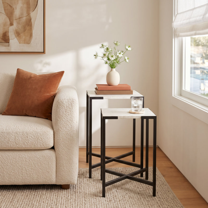 Mckinley Marble Top Nesting Tables End Table
