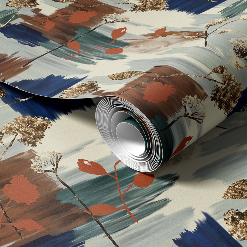 Papier peint auto-adhésif Brushstroke Floral