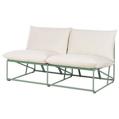 Bessi 160 cm W Steel Patio Sofa with Cushions