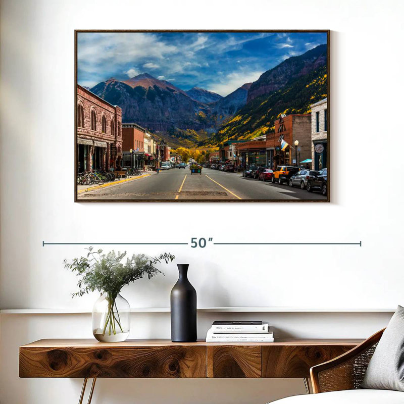 Petite ville de Telluride, Cadre flottant noyer, 40 po x 27 po