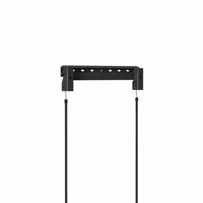 Support mural fixe pour téléviseurs de 19 à 65 pouces (48 à 165 cm) jusqu'à 45 kg, profil bas de 4,3 cm, nivellement à ±2°, réglage horizontal, verrouillage par ressort.
