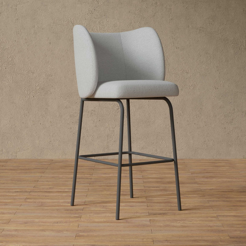 Conroe Yes Stool with Metal Frame, Bar Stool (29.9" Seat Height)