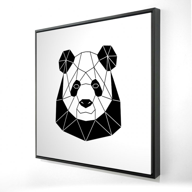 "Panda géométrique" sur toile