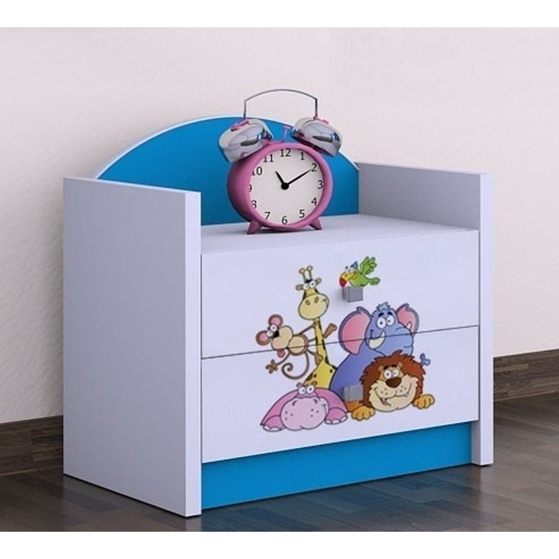 Jessie 2 Drawer Nightstand, Blue