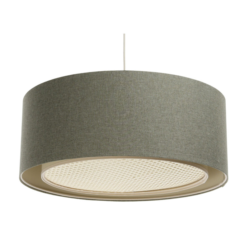Mosansky 1 - Light Drum Pendant, Green Olive