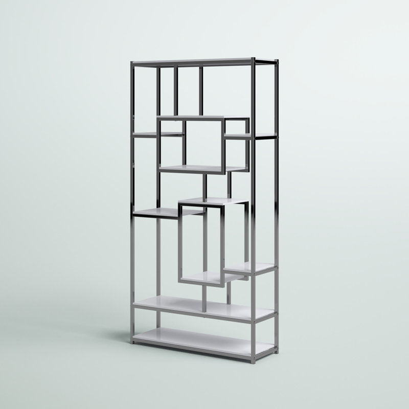 Agatha Geometric Bookcase - Stylish Iron Storage