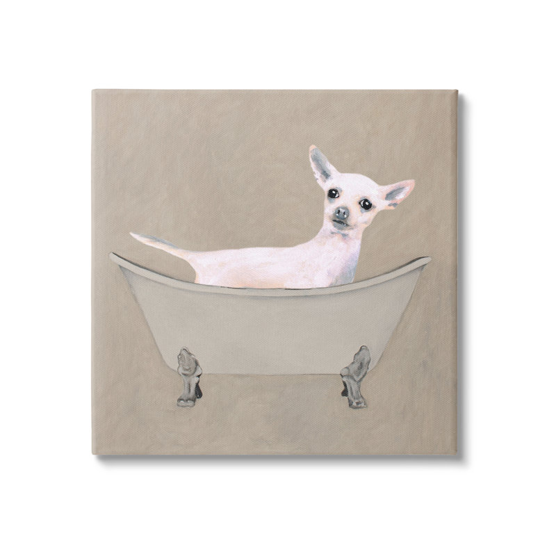 Peinture sur toile Chihuahua, H 17 po x l 17 po x P 1,5 po