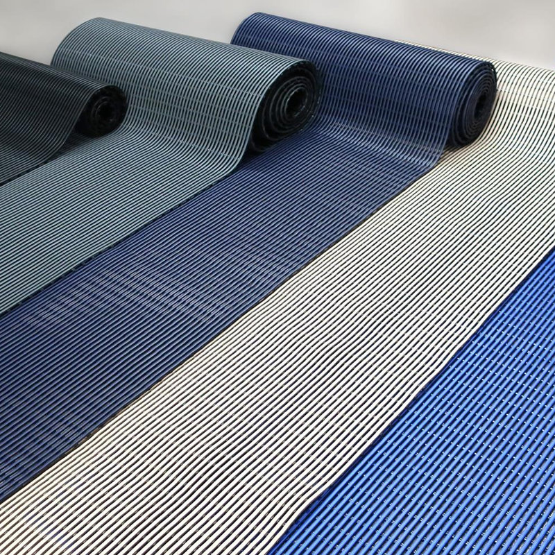 VinGrate Mat Wet Area Floor Matting for Swimming Pool Shower/Locker Room, 48" W x 120" L, Blue