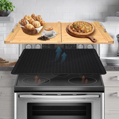 Couvertures de cuisinières avec tapis en silicone pour cuisinière électrique, couvertures de cuisinières pour brûleurs à gaz, housse pliante pour plaque de nouilles, housse pour cuisinière de camping-car