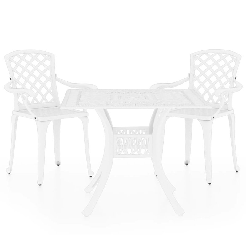 Arona 2 - Person Patio Dining Set with Square Table, White