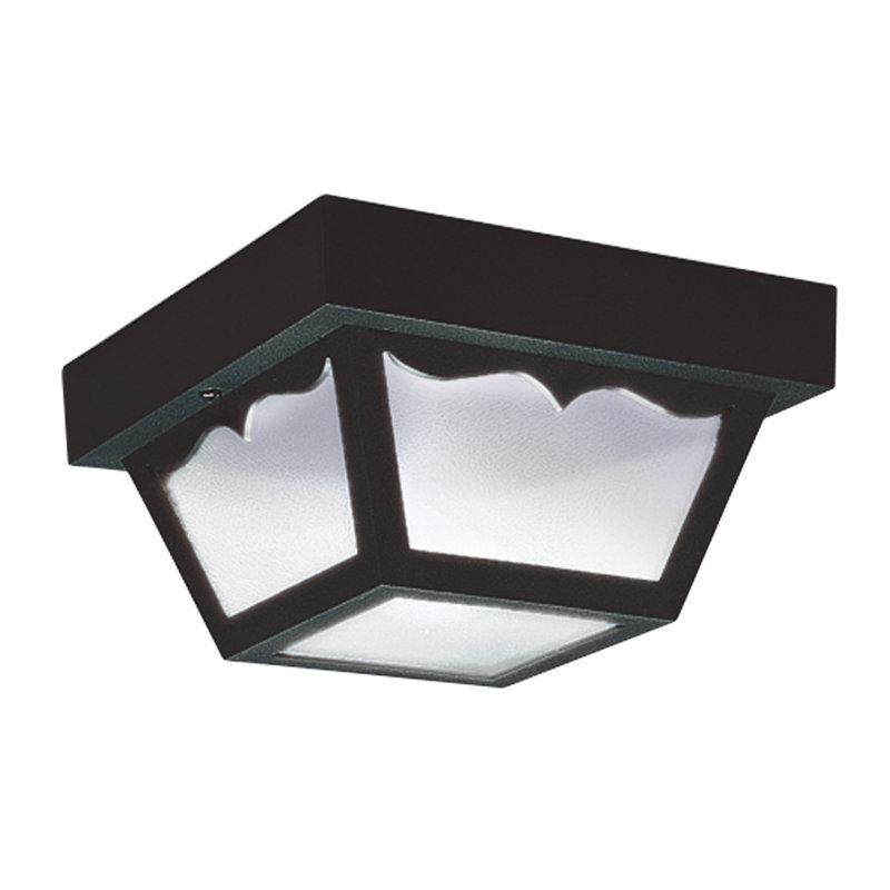 Two Light Outdoor Ceiling Flush Mount from Generation Lighting , Clear