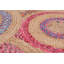 Tapis bleu/beige crocheté à la main Medley