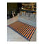 Tapis décoratif moderne à motif rayé lavable à rayures noires et noires-185185924