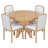 Vintage Extendable Dining Table Set With Upholstered Chairs And Solid Wood Construction-122062193